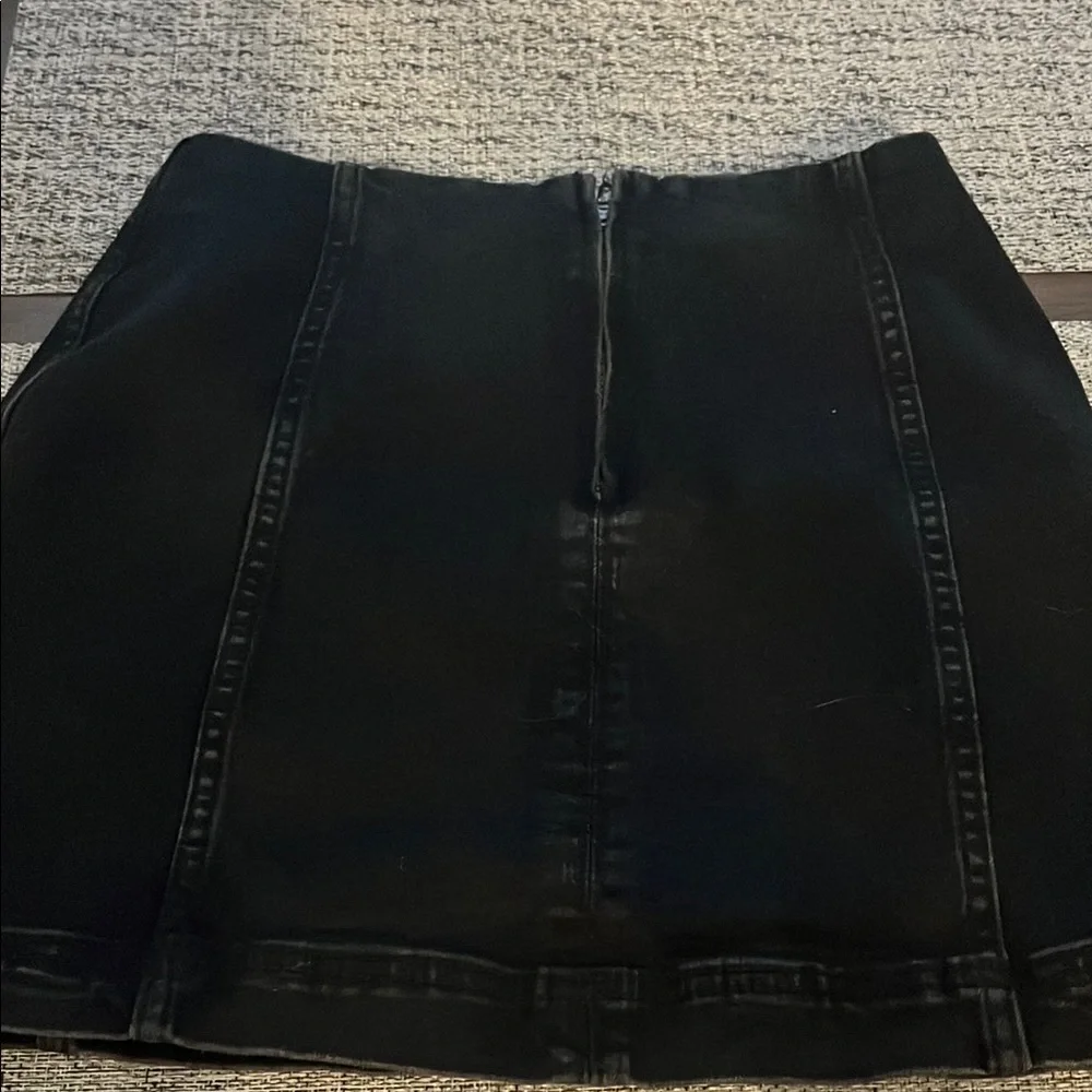 Black Denim Skirt - Picture 3 of 3